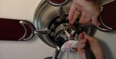 Ceiling fan installation with electrical wiring and mounting by professional electrician in San Antonio, TX