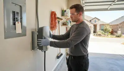 Level 2 EV charger installation at a Garden Ridge, TX home by a licensed electrician