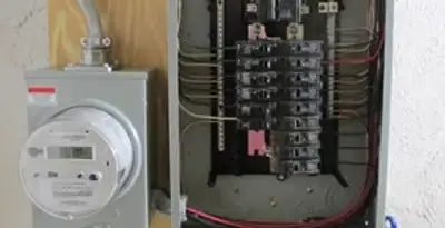 electrical panel upgrade service showing outdated electrical panel prepared for professional replacement in San Antonio, TX