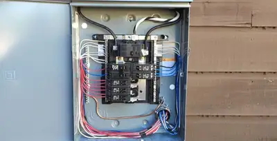 electrical panel upgrade service featuring newly installed electrical panel wired by licensed electricians in San Antonio, TX