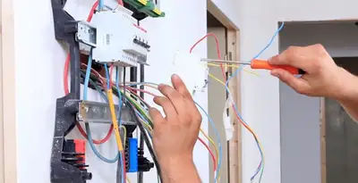 electrician services performing residential electrical panel wiring in San Antonio, TX