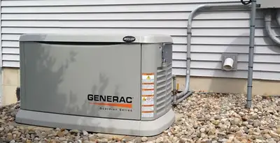 generator installation service featuring outdoor standby generator setup by licensed electricians in San Antonio, TX