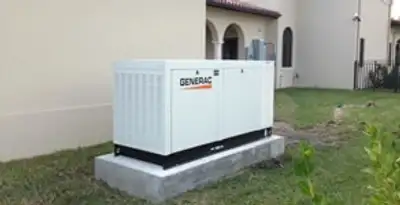 generator installation service showing standby generator professionally installed for residential power backup in San Antonio, TX