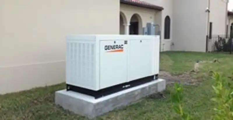 generator installation service showing standby generator professionally installed for residential power backup in San Antonio, TX