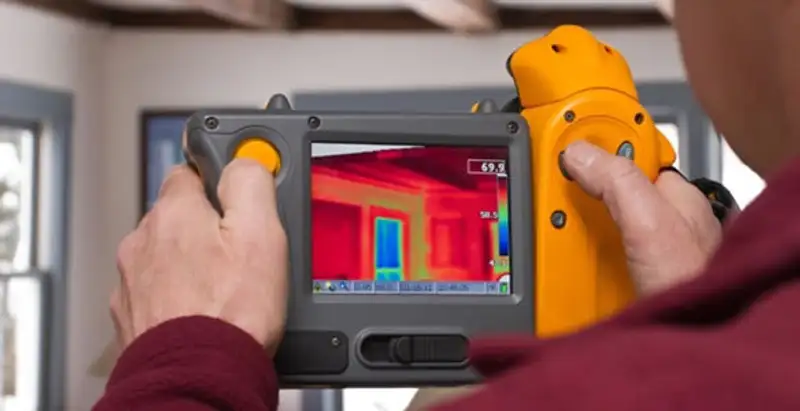 home energy audit service capturing thermal readings to analyze insulation and electrical efficiency in San Antonio, TX