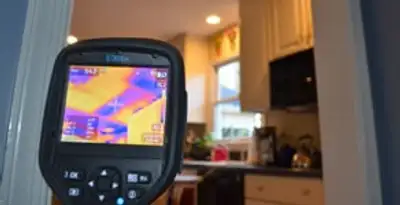 home energy audit service using thermal imaging to evaluate electrical efficiency inside a home in San Antonio, TX