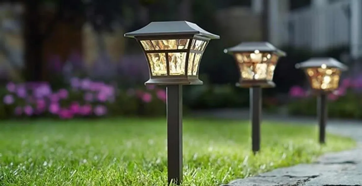 landscape lighting installation services with professionally installed pathway lights in San Antonio, TX