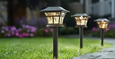 landscape lighting installation services with professionally installed pathway lights in San Antonio, TX