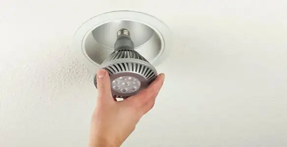 lighting installation service featuring recessed ceiling light installed by licensed professionals in San Antonio, TX