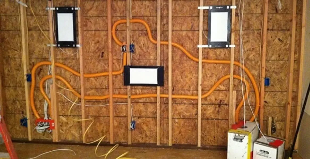 new construction wiring project displaying complete electrical system layout installed by professionals in San Antonio, TX
