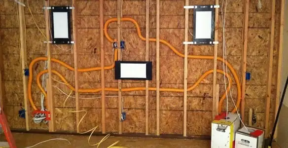 new construction wiring project displaying complete electrical system layout installed by professionals in San Antonio, TX