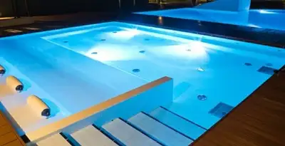 pool light installation and repair services providing modern illuminated pool lighting in San Antonio, TX