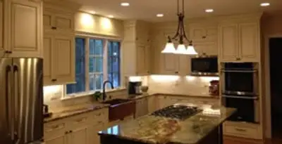 Recessed lighting installation enhancing interior lighting by professional electricians in San Antonio, TX