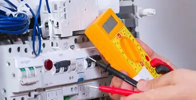 Residential electrician testing home electrical panel for safety and performance in San Antonio, TX