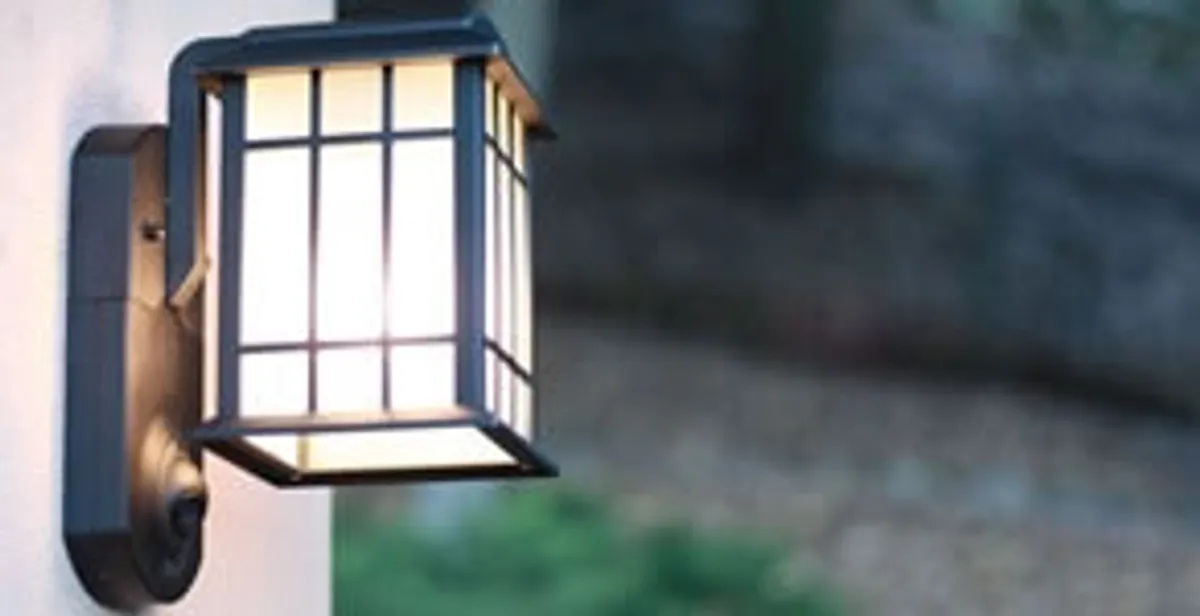 security light installation services with professionally mounted exterior wall light in San Antonio, TX