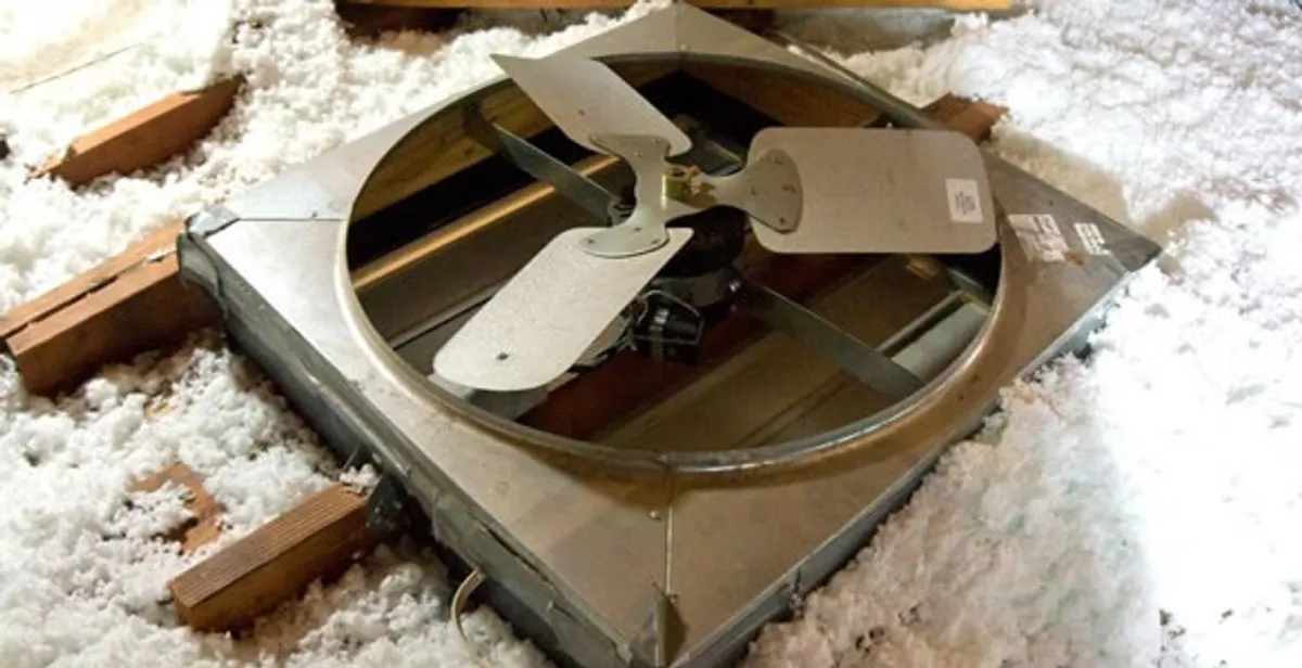 whole house fan installation services with attic-mounted ventilation unit in San Antonio, TX